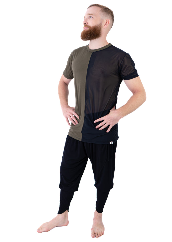 Dua Mesh Tee – Black & Green